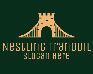 Golden Brick Bridge logo design