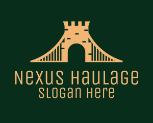 Golden Brick Bridge logo design