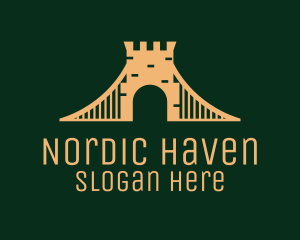 Golden Brick Bridge logo design