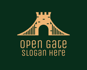 Golden Brick Bridge logo design