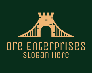 Golden Brick Bridge logo design