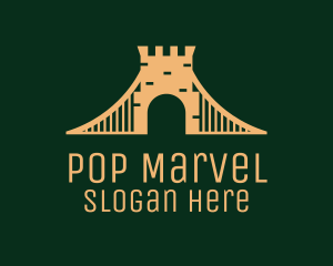 Golden Brick Bridge logo design