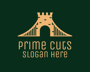 Golden Brick Bridge logo design