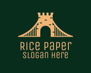 Golden Brick Bridge logo design