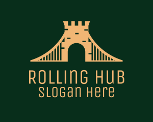 Golden Brick Bridge logo design