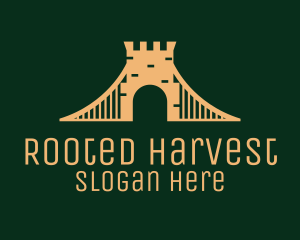 Golden Brick Bridge logo design