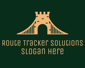 Golden Brick Bridge logo design