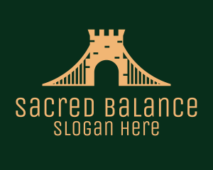 Golden Brick Bridge logo design