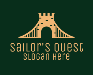 Golden Brick Bridge logo design