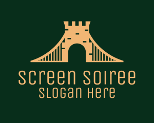 Golden Brick Bridge logo design