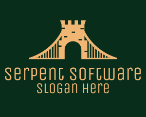 Golden Brick Bridge logo design