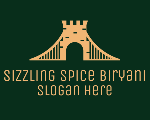 Golden Brick Bridge logo design