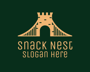 Golden Brick Bridge logo design