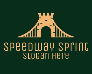 Golden Brick Bridge logo design