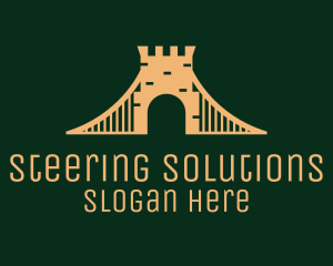 Golden Brick Bridge logo design