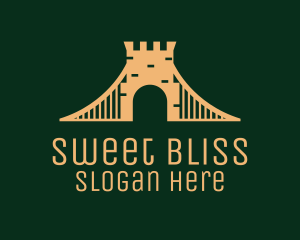 Golden Brick Bridge logo design