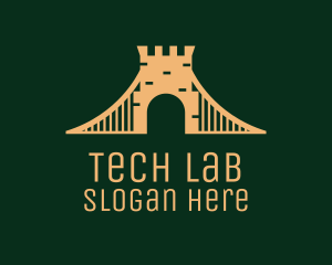 Golden Brick Bridge logo design