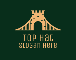 Golden Brick Bridge logo design