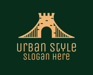 Golden Brick Bridge logo design