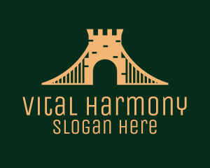 Golden Brick Bridge logo design