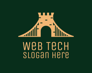 Golden Brick Bridge logo design