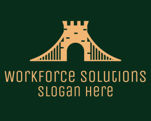 Golden Brick Bridge logo design