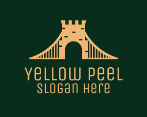 Golden Brick Bridge logo design