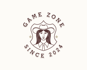 Cowgirl Woman Equestrian logo