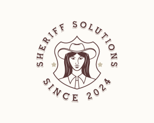 Cowgirl Woman Equestrian logo