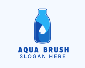 Purified Water Bottle logo design