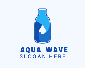 Purified Water Bottle logo design