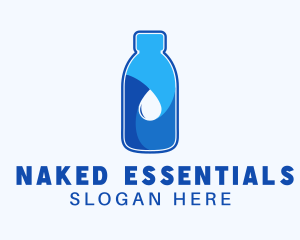 Purified Water Bottle logo design