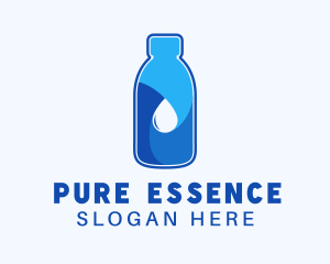 Purified Water Bottle logo design