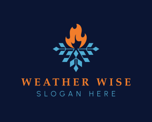 Flame Snow Weather logo