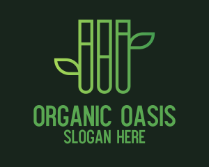 Organic Test Tube  logo design