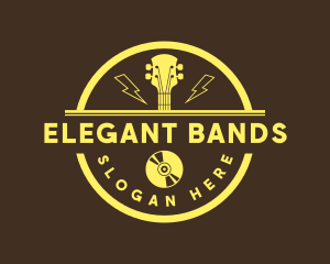 Guitar Music Band logo design
