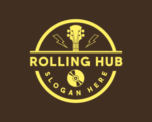 Guitar Music Band logo design