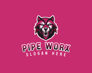 Sport Team Wolf Mascot logo design