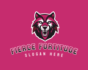 Angry Fierce Wolf  logo