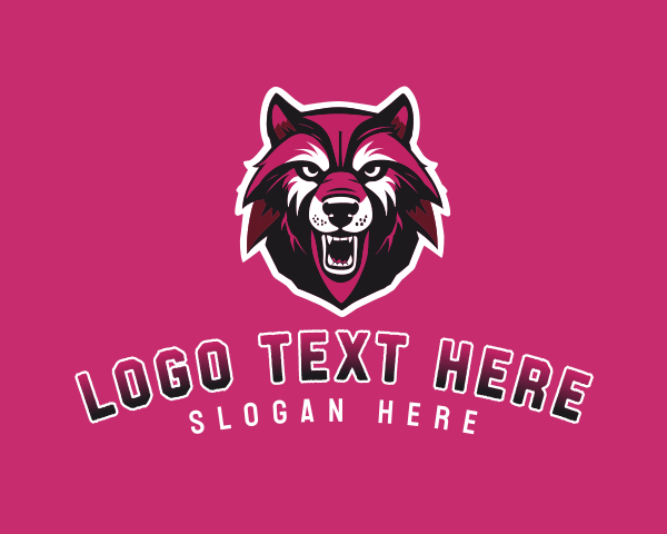 Angry Fierce Wolf  logo