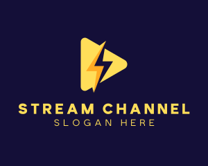 Thunder Streaming App  logo design