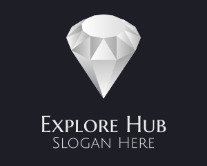 Diamond Location Pin logo design