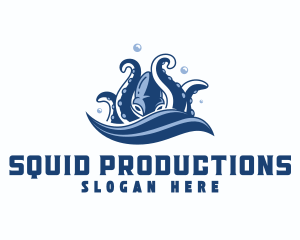Kraken Squid Creature logo