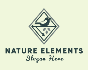 Natural Bird Forest logo design