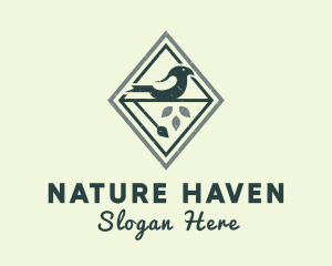 Natural Bird Forest logo design