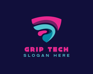 Tech Cybersecurity Software logo design