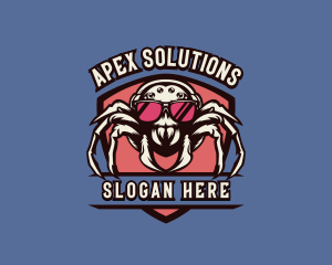 Gaming Spider Shield logo design