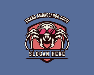 Gaming Spider Shield logo design