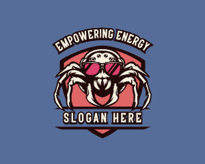 Gaming Spider Shield logo design