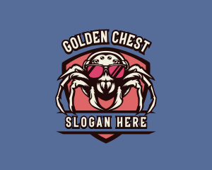 Gaming Spider Shield logo design